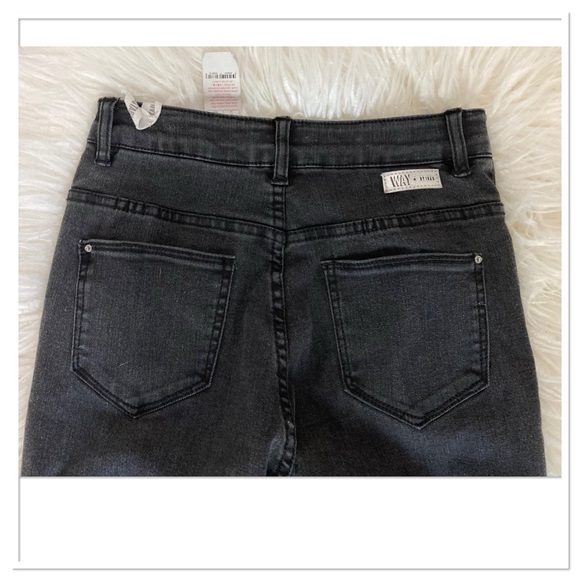 Ikks Flare Jeans Black Wash Size 24 - Picture 6 of 8